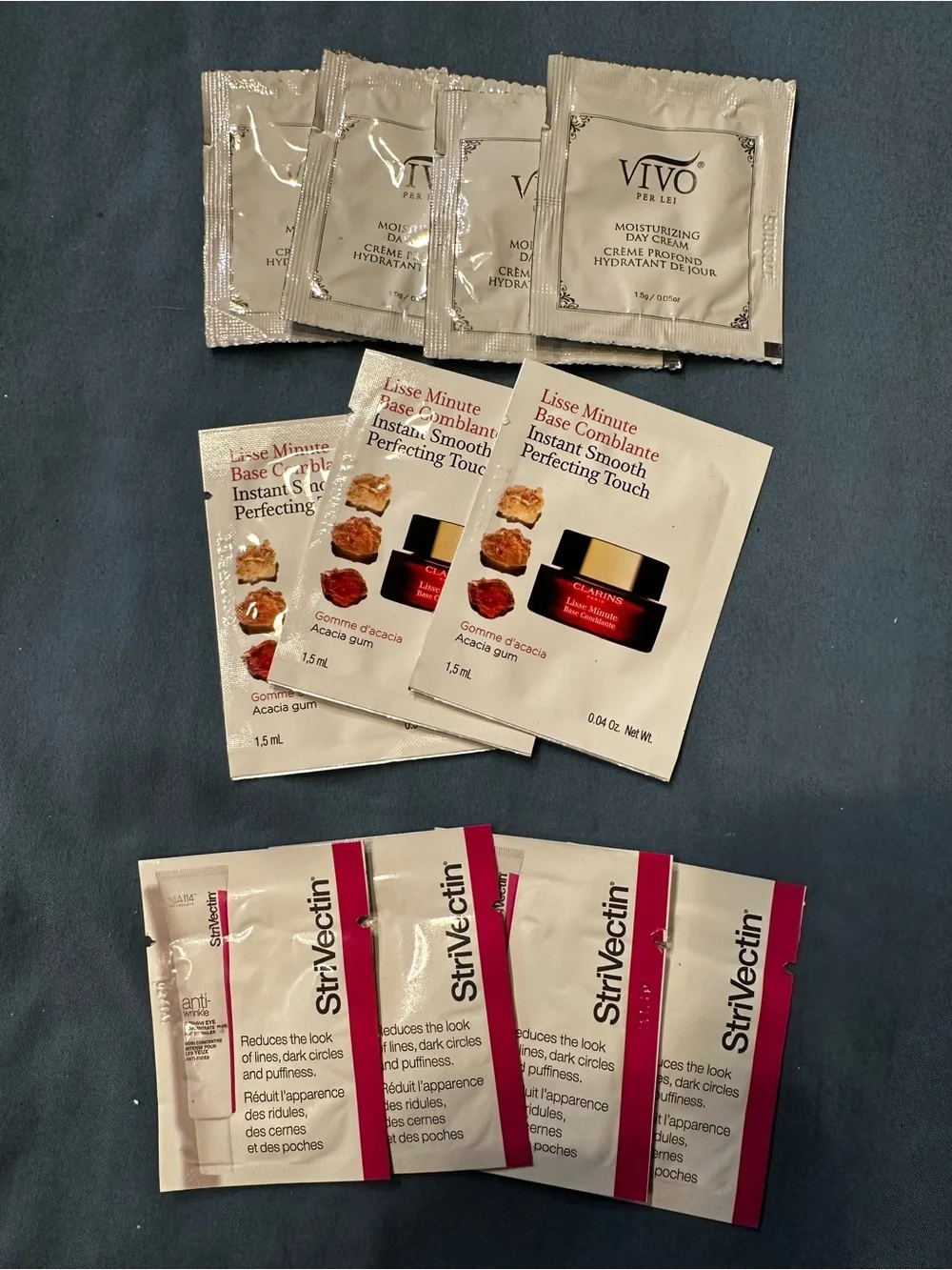 StriVectin Sample Sachets with Pink and White Packaging